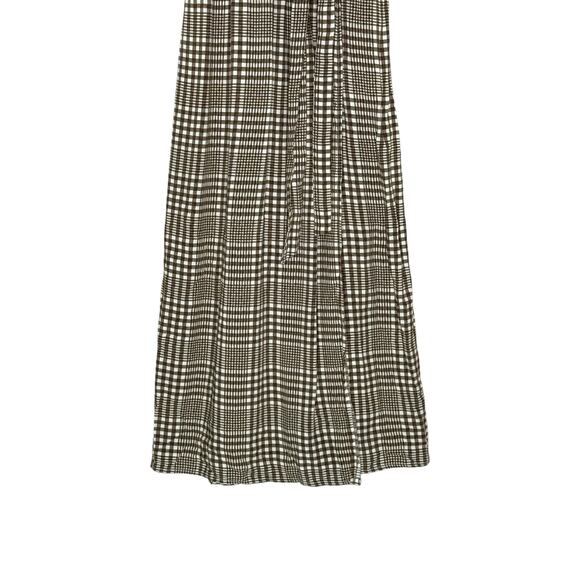 Urban Outfitters S NEW UO Gabrielle Woven Midi Wrap Dress Brown Motif - Picture 6 of 11